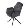 Jídelní židle, černá, sametová látka, HC-511 BK4