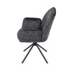 Jídelní židle, černá, sametová látka, HC-511 BK4