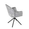 Jídelní židle, šedá, sametová látka, HC-511 SIL4