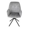 Jídelní židle, šedá, sametová látka, HC-511 SIL4