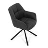 Jídelní židle, šedá, látka, HC-532 GREY2