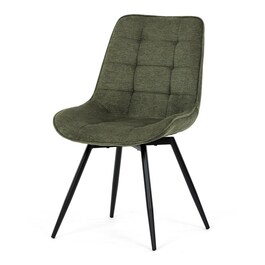 Jídelní židle, zelená, látka, HC-T1130 GRN2