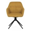Jídelní židle, žlutá, látka, HC-536 YEL2