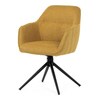 Jídelní židle, žlutá, látka, HC-536 YEL2