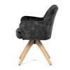 Jídelní židle, černá, sametová látka, HC-D7188 BK4