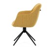 Jídelní židle, žlutá, látka, HC-536 YEL2