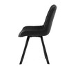 Jídelní židle, černá, látka vintage, HC-V3066 BK3