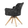 Jídelní židle, černá, sametová látka, HC-D7188 BK4