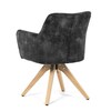 Jídelní židle, černá, sametová látka, HC-D7188 BK4