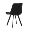Jídelní židle, černá, látka vintage, HC-V3066 BK3