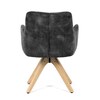 Jídelní židle, černá, sametová látka, HC-D7188 BK4