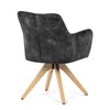 Jídelní židle, černá, sametová látka, HC-D7188 BK4