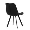 Jídelní židle, černá, látka vintage, HC-V3066 BK3