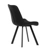 Jídelní židle, černá, látka vintage, HC-V3066 BK3