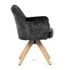 Jídelní židle, černá, sametová látka, HC-D7188 BK4