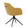 Jídelní židle, žlutá, látka, HC-536 YEL2