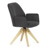 Jídelní židle, černá, látka, HC-539 BK3