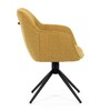 Jídelní židle, žlutá, látka, HC-536 YEL2