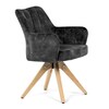 Jídelní židle, černá, sametová látka, HC-D7188 BK4