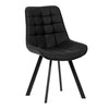 Jídelní židle, černá, látka vintage, HC-V3066 BK3
