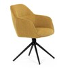 Jídelní židle, žlutá, látka, HC-536 YEL2