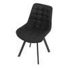 Jídelní židle, černá, látka vintage, HC-V3066 BK3