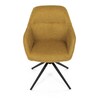 Jídelní židle, žlutá, látka, HC-536 YEL2