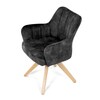 Jídelní židle, černá, sametová látka, HC-D7188 BK4