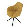 Jídelní židle, žlutá, látka, HC-536 YEL2