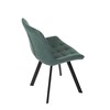 Jídelní židle, zelená, látka vintage, HC-V3066 GRN3