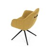 Jídelní židle, žlutá, látka, HC-536 YEL2