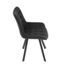 Jídelní židle, černá, látka vintage, HC-V3066 BK3