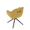 Jídelní židle, žlutá, látka, HC-536 YEL2