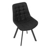 Jídelní židle, černá, látka vintage, HC-V3066 BK3