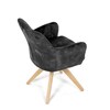 Jídelní židle, černá, sametová látka, HC-D7188 BK4