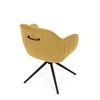 Jídelní židle, žlutá, látka, HC-536 YEL2