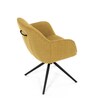 Jídelní židle, žlutá, látka, HC-536 YEL2