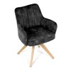 Jídelní židle, černá, sametová látka, HC-D7188 BK4