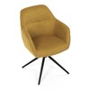 Jídelní židle, žlutá, látka, HC-536 YEL2