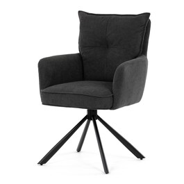 Jídelní židle, šedá, manšestrová látka, HC-X1128 GREY2