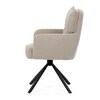 Jídelní židle, béžová, manšestrová látka, HC-X1128 LAN2