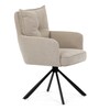 Jídelní židle, béžová, manšestrová látka, HC-X1128 LAN2