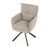 Jídelní židle, béžová, manšestrová látka, HC-X1128 LAN2