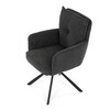 Jídelní židle, šedá, manšestrová látka, HC-X1128 GREY2