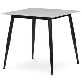 Jídelní stůl 80x80cm, keramika, mramor, HT-398M WT