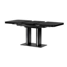 Jídelní stůl rozkládací 120-160x80 cm, mdf, černá, HT-D1926 BK