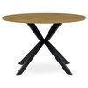 Kulatý jídelní stůl 120x120cm, mdf, divoký dub, HT-F4120 OAK