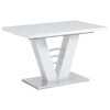 Jídelní stůl rozkládací 120-160x80 cm, mdf, bílá, HT-510 WT