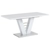 Jídelní stůl rozkládací 120-160x80 cm, mdf, bílá, HT-510 WT