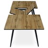 Jídelní stůl rozkládací 140-180x80 cm, mdf, dub, HT-921 OAK
